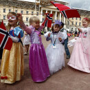Children from Godlia kindergarten had dressed as princesses for the occasion (Photo: Lise Åserud / NTB scanpix)